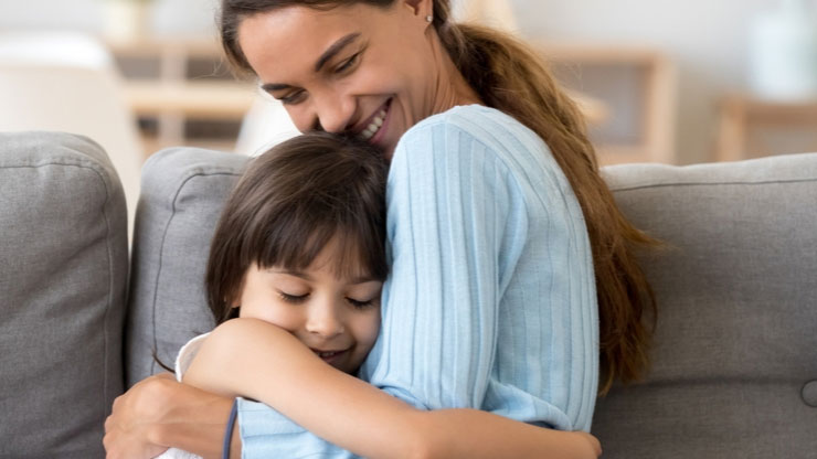 Become a Foster Parent Mother hugging a child